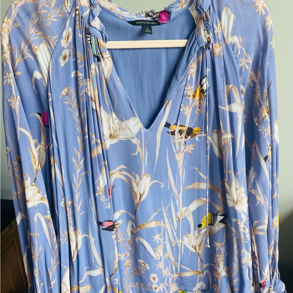 Banana Republic Blue Floral Top